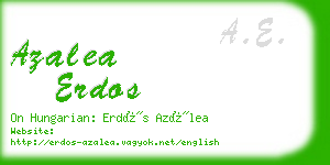 azalea erdos business card